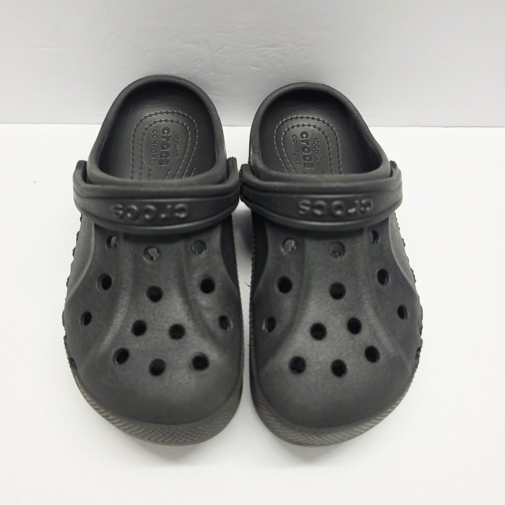 Crocs Baya Clogs Kids Size 13 Black Slip On Water Shoes Play Condition